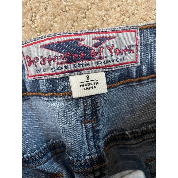 Vintage 90s Y2K Mid Rise Bootcut Relaxed Fit Embroidered Pockets Denim Jeans - Picture 6 of 12